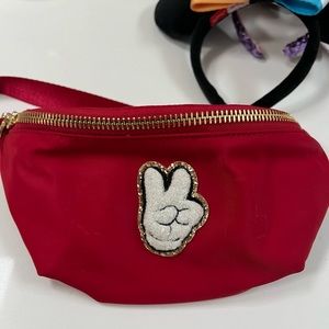 Stony Clover Lane classic Ruby fanny with Mickey peace sign patch not sewn